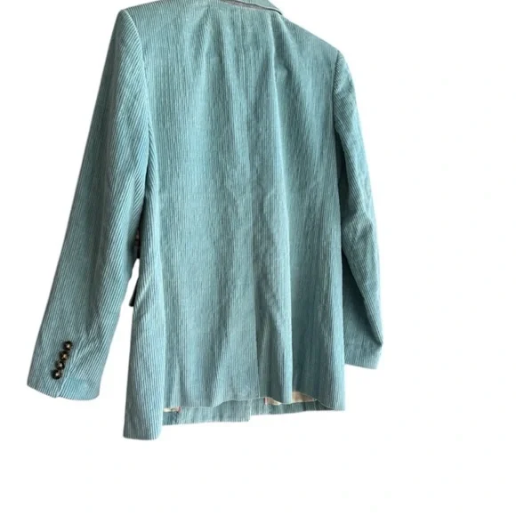 J.Crew Nalya double-breasted blazer in a light blue corduroy fabric Size 4 - Picture 9 of 14